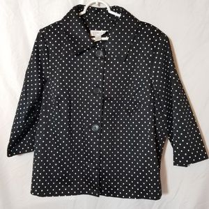 CJ Banks polka dot blazer, Sz 1X